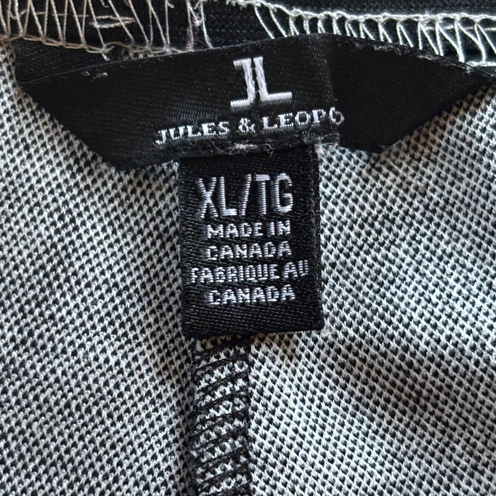 Jules & Leopold Black & White Plaid Wide Leg Pull On Pants - Picture 3 of 4